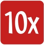 10 X logo